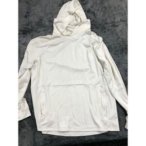 Interamerican Products Mens XL White Textured Mesh Athletic Training Hoodie